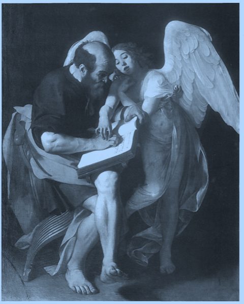 Michelangelo Merisi da Caravaggio, The Inspiration of Saint Matthew, 1602